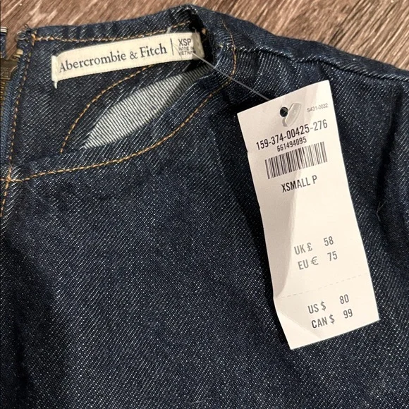 Abercrombie & Fitch Dark Blue Denim Dress - Picture 3 of 4